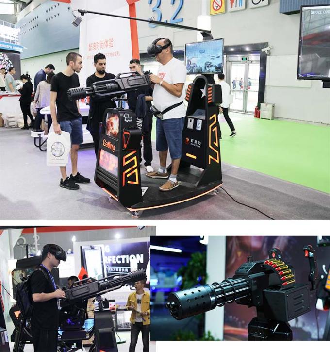اللون الأسود VR جاتلينج محاكي الواقع الافتراضي بندقية لعبة الرماية 1
